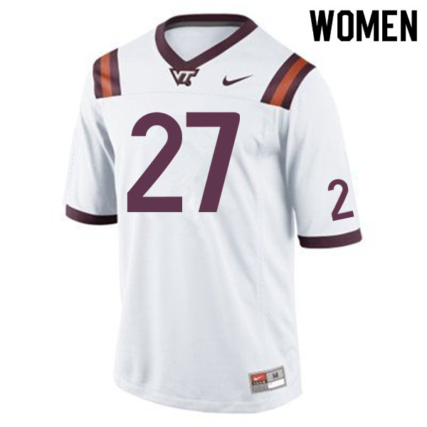 Women #27 Armani Chatman Virginia Tech Hokies College Football Jerseys Sale-Maroon
